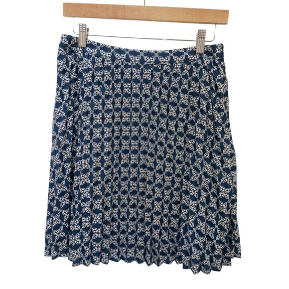 J CREW Size 4 Pleated Mini Skirt Accordion Pleat Mini Lined Print CC844 $98 New - Picture 3 of 10